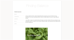 Desktop Screenshot of findingbalance.co.uk